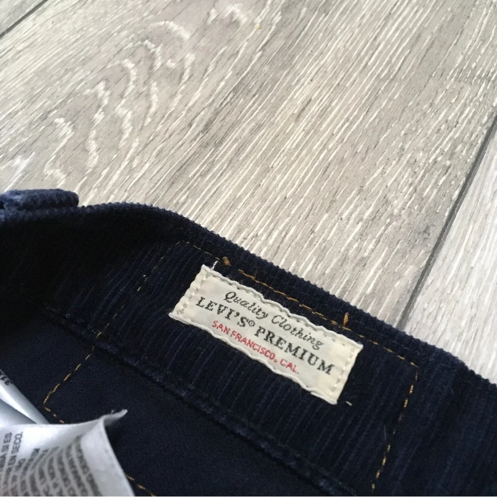 Levis 511 Trousers W31 L32 Blue Corduroy Slim Straight Cords Zip Fly - Picture 7 of 10